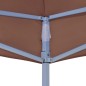 Teto para tenda de festas 6x3 m 270 g/m² castanho