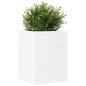 Vaso/floreira de jardim 50x50x68,5 cm pinho maciço branco