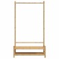 Roupeiro com prateleiras 103x40x183 cm bambu