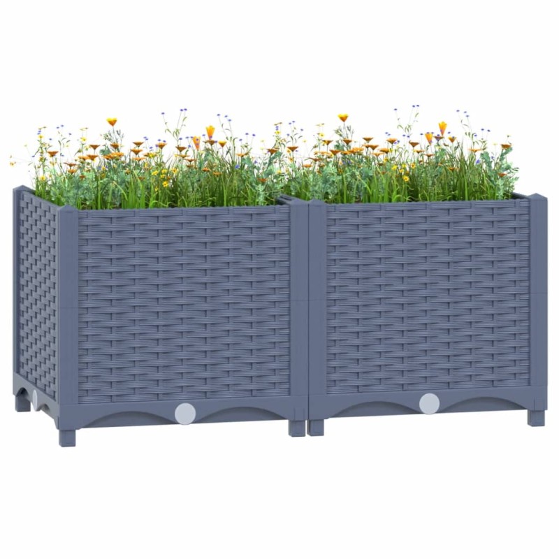 Canteiro elevado 80x40x38 cm polipropileno-Vasos e floreiras-Home Retail