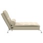 Chaise lounge de massagem com rolo tecido creme