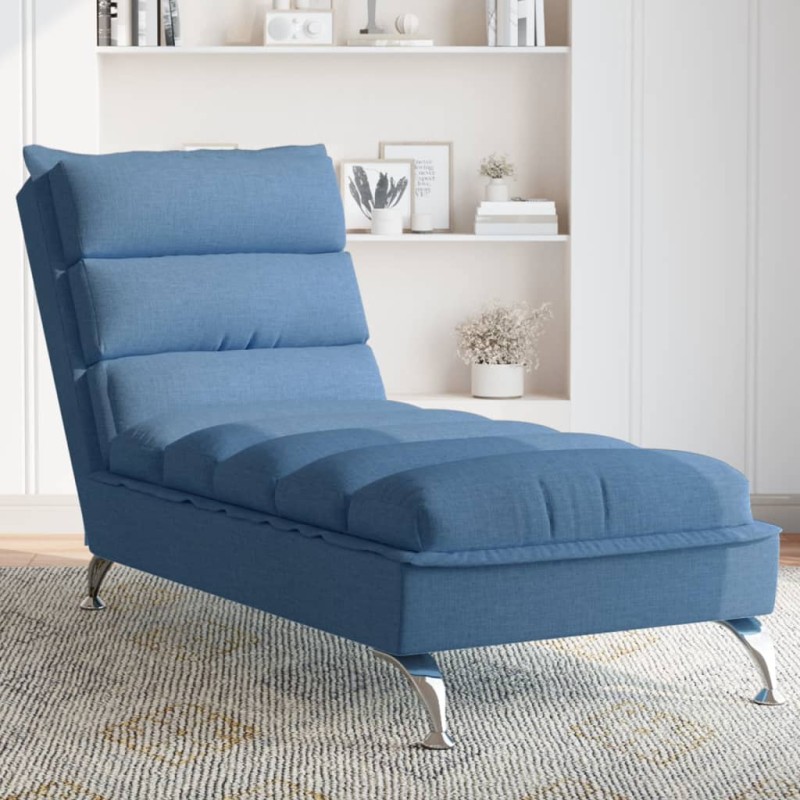 Chaise lounge com almofadões tecido azul-Cadeiras de descanso-Home Retail