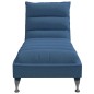 Chaise lounge com almofadões tecido azul