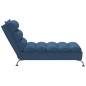 Chaise lounge com almofadões tecido azul