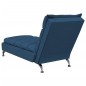 Chaise lounge com almofadões tecido azul