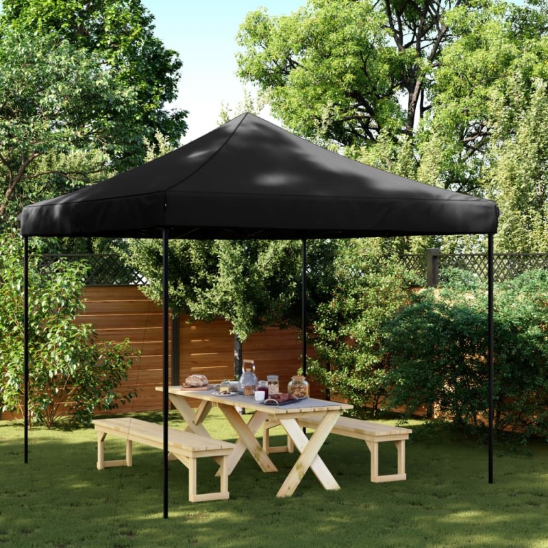 Tenda para festas pop-up dobrável 292x292x315 cm preto-Toldos e gazebos-Home Retail