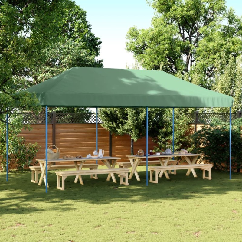 Tenda para festas pop-up dobrável 580x292x315 cm verde-Toldos e gazebos-Home Retail