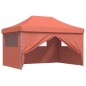 Tenda p/ festas pop-up dobrável 4 paredes laterais terracotta