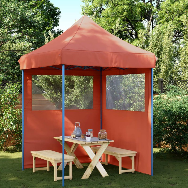 Tenda p/ festas pop-up dobrável 2 paredes laterais terracotta-Toldos e gazebos-Home Retail