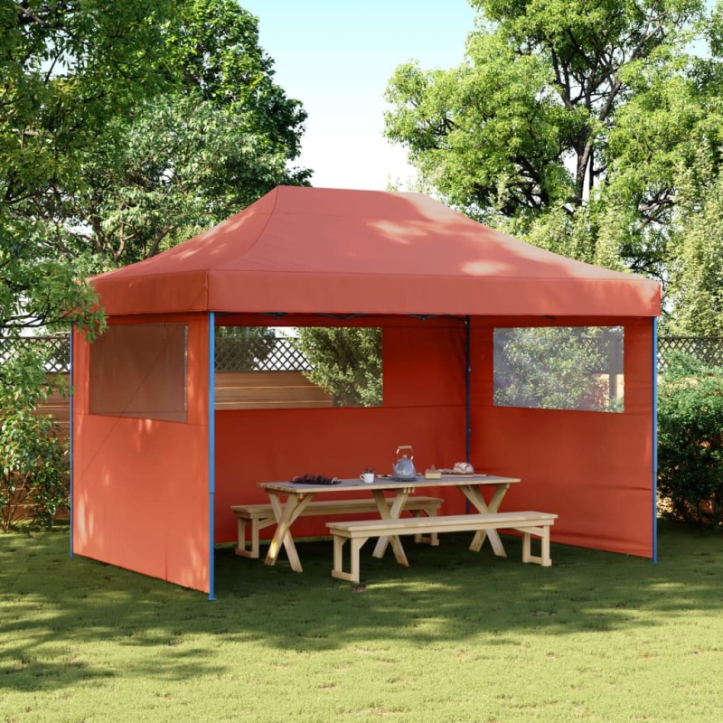 Tenda p/ festas pop-up dobrável 3 paredes laterais terracotta-Toldos e gazebos-Home Retail