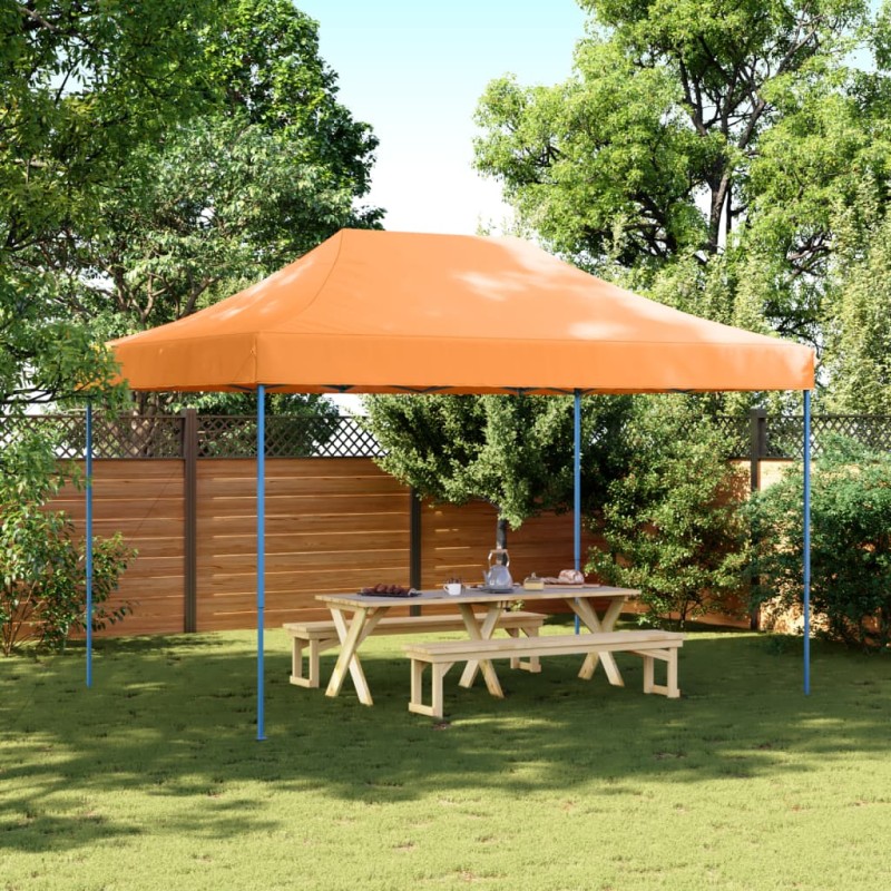 Tenda para festas pop-up dobrável 410x279x315 cm laranja-Toldos e gazebos-Home Retail