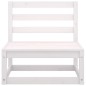 3 pcs conjunto lounge de jardim pinho maciço branco