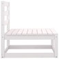 3 pcs conjunto lounge de jardim pinho maciço branco