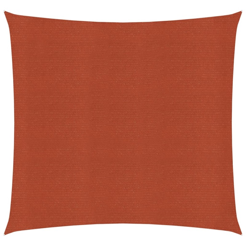 Para-sol estilo vela quadrado 160 g/m² 2,5x2,5m PEAD terracotta-Guarda-sóis e telas de varanda-Home Retail