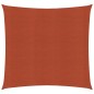 Para-sol estilo vela quadrado 160 g/m² 2,5x2,5m PEAD terracotta