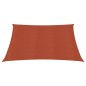 Para-sol estilo vela quadrado 160 g/m² 2,5x2,5m PEAD terracotta