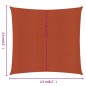 Para-sol estilo vela quadrado 160 g/m² 2,5x2,5m PEAD terracotta