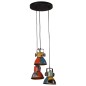 Candeeiro suspenso 25 W 30x30x100 cm E27 multicolorido