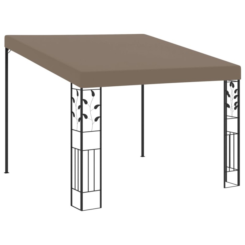 Gazebo de parede 3x3x2,5 m cinzento-acastanhado-Toldos e gazebos-Home Retail