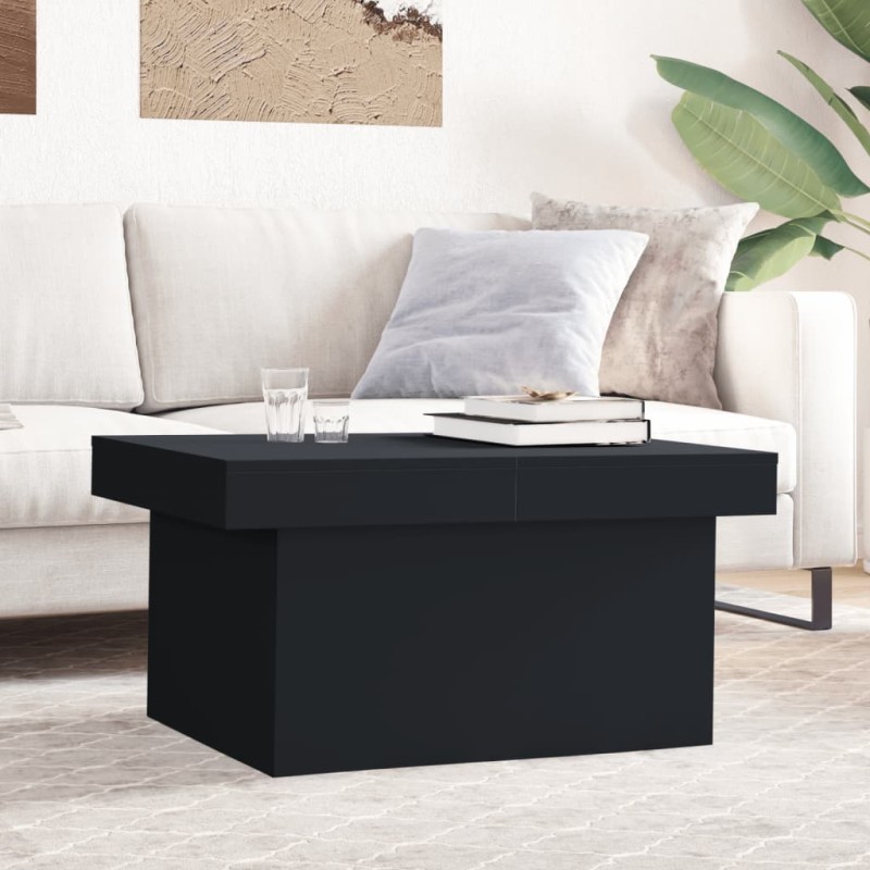 Mesa de centro 80x55x40 cm derivados de madeira preto-Mesas de centro-Home Retail