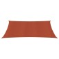 Para-sol estilo vela 160 g/m² 3x5 m PEAD terracota