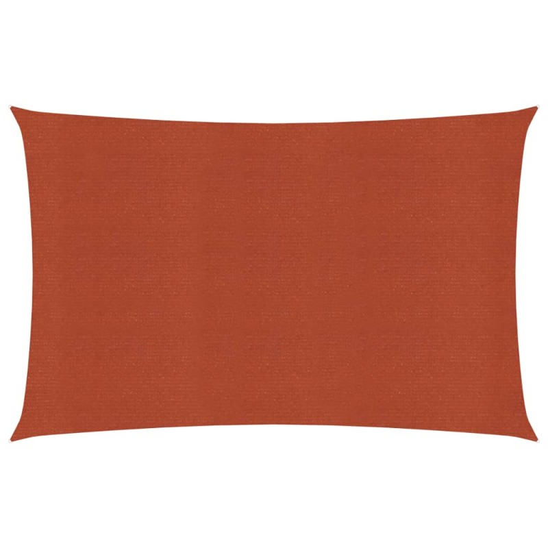 Para-sol estilo vela 160 g/m² 5x6 m PEAD terracota-Guarda-sóis e telas de varanda-Home Retail