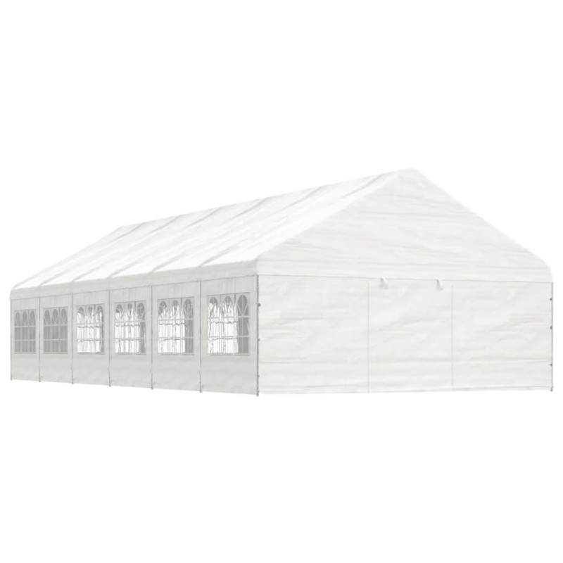 Gazebo com telhado 13,38x5,88x3,75 m polietileno branco-Toldos e gazebos-Home Retail