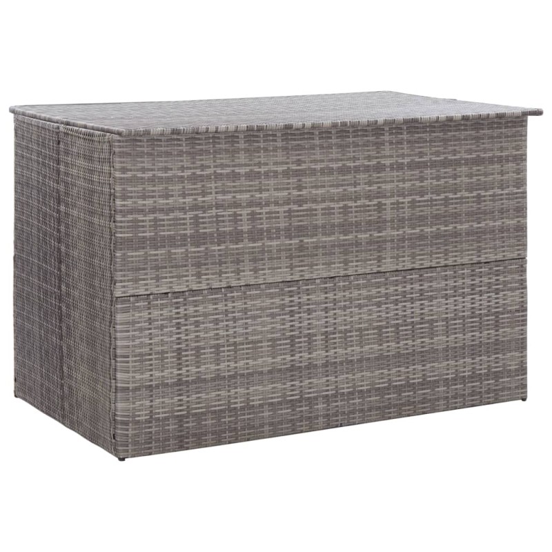 Caixa de arrumação para jardim 150x100x100 cm vime PE cinzento-Baús para armazenamento exterior-Home Retail