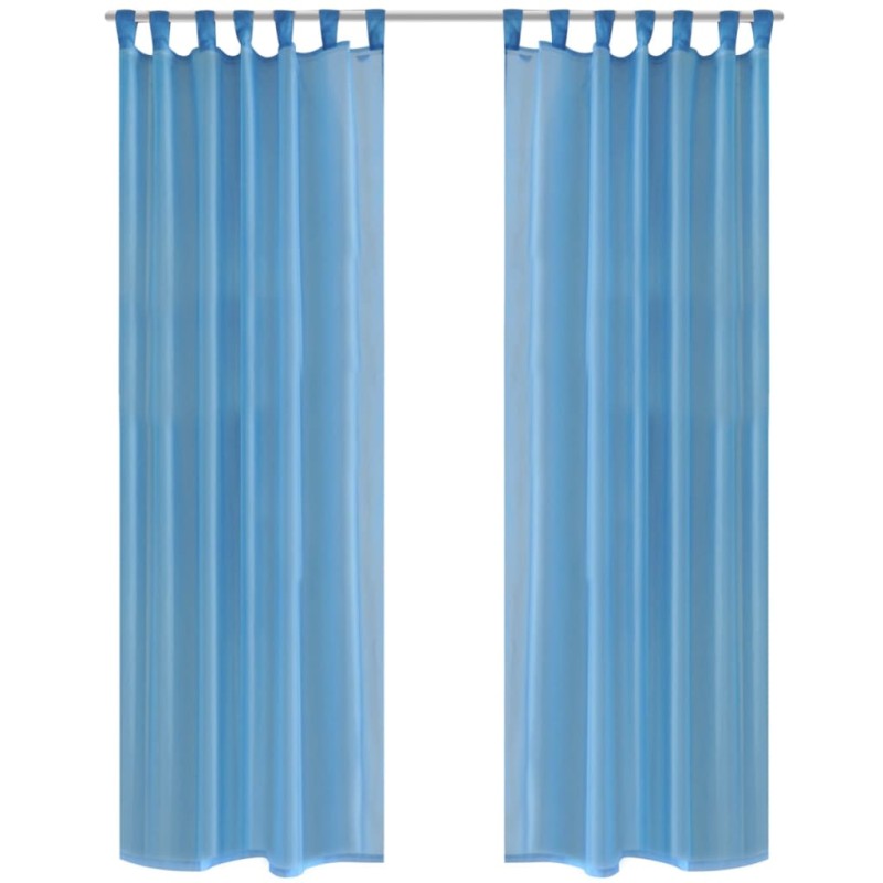 Cortina turquesa 140 x 175 cm 2 peças-Persianas e cortinas-Home Retail