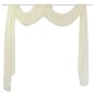 Cortina comprida em voile transparente 140 x 600 cm creme