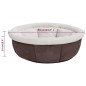 Cama para cães 59x59x24 cm castanho