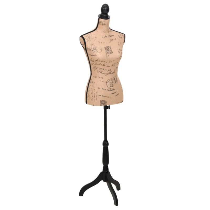 Busto manequim de senhora juta castanho e preto-Manequim suporte de roupas-Home Retail