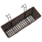 Conjunto de plantadeiras de rattan 2 peças 50 cm Marrom