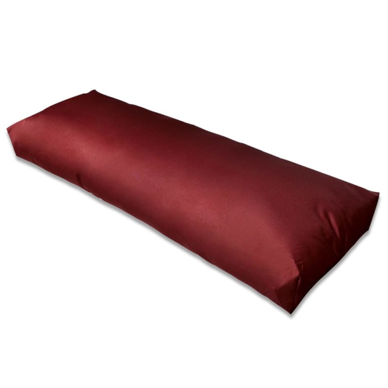 Almofada de assento estofada 120x40x10 cm vermelho tinto-Almofadas para poltronas e sofás-Home Retail