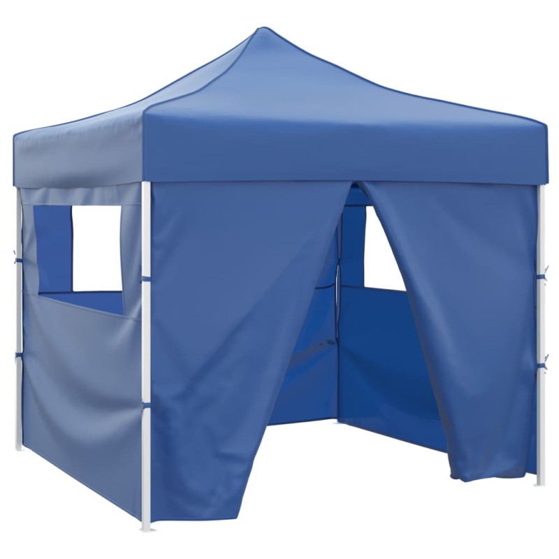 Tenda dobrável 3 x 3 m azul com 4 paredes-Toldos e gazebos-Home Retail