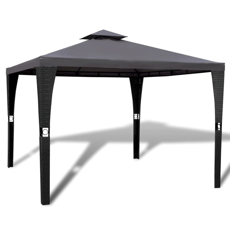 Gazebo com telhado 3 x 3 m cinzento escuro-Toldos e gazebos-Home Retail