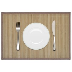 Individuais de mesa em bambu 6 pcs 30 x 45 cm castanho