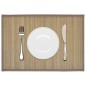 Individuais de mesa em bambu 6 pcs 30 x 45 cm castanho