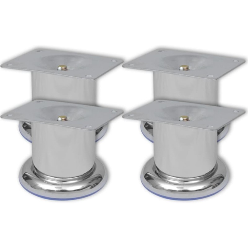 Pés de sofá redondos 4 pcs 60 mm cromado-Suportes para cadeiras e sofás-Home Retail