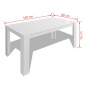 Mesa de jantar 140 x 80 x 75 cm branco