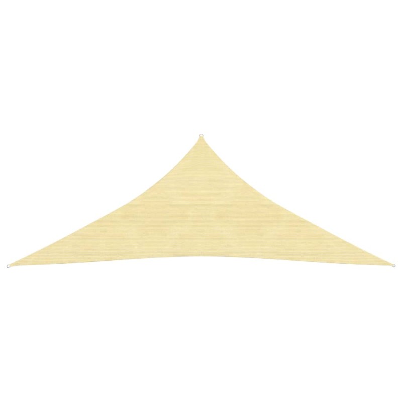 Guarda-sol HDPE triangular 3,6x3,6x3,6 m bege-Guarda-sóis e telas de varanda-Home Retail