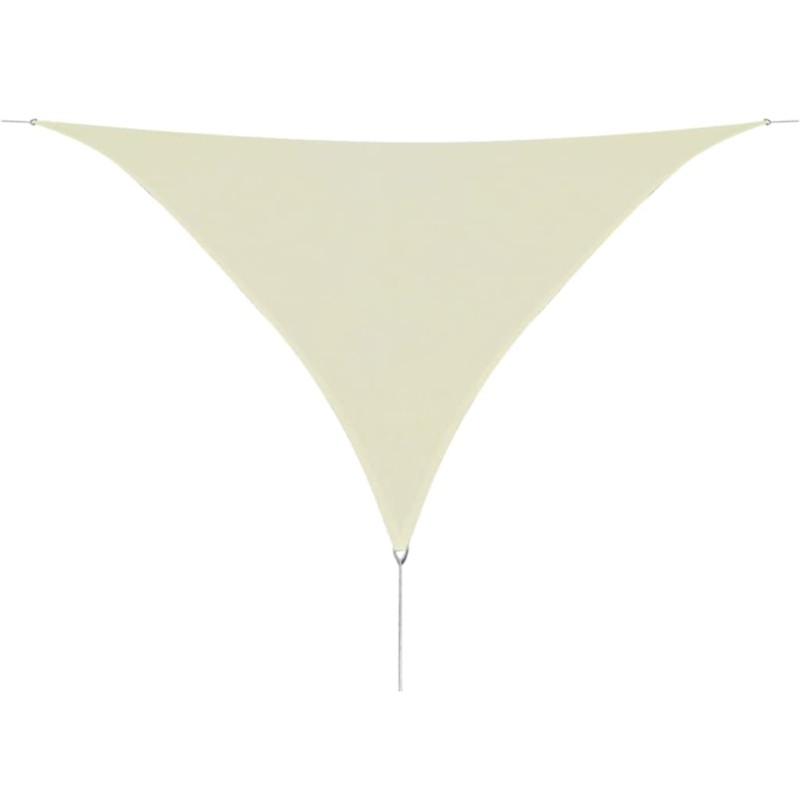 Guarda-sol HDPE triangular 5 x 5 x 5 m creme-Guarda-sóis e telas de varanda-Home Retail