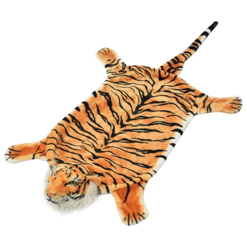 Tapete tigre de pelúcia 144 cm castanho-Tapetes-Home Retail