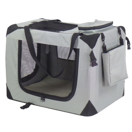 @Pet Transportadora para cães nylon 90x61x65 cm cinzento 11074