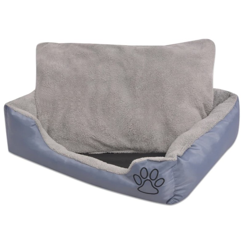 Cama para cães com almofada acolchoada tamanho XL cinzento-Ninhos para cães-Home Retail