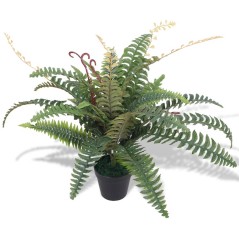 Planta feto artificial com vaso 60 cm verde