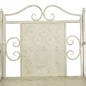 Banco de jardim de 2 lugares 161 cm aço branco