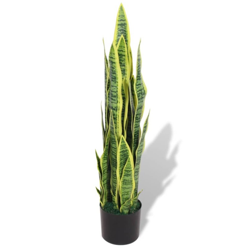 Planta espada-de-são-jorge artificial com vaso 90 cm verde-Flores sintéticas-Home Retail