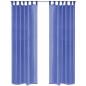 Cortinas em voile 2 pcs 140x225 cm azul real