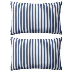 Almofadas para exterior 2 pcs 60x40 cm riscas azul-marinho